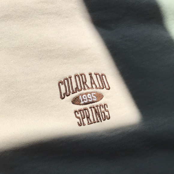 colorado springs embroidered crewneck | urban outfitters | cream | size: large - Picture 2 of 6